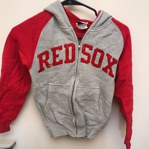 Boys small Red Sox hoodie and reversible northface